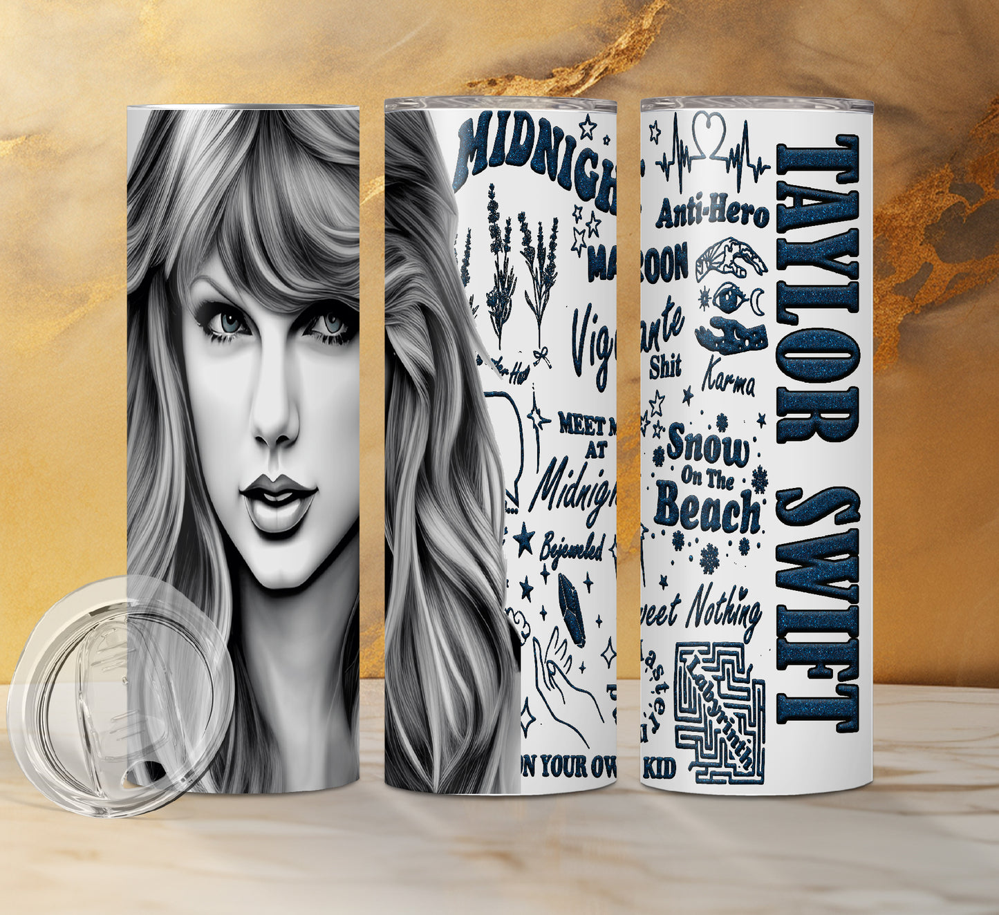 Taylor Swift Drink Tumblers, 12 Designs