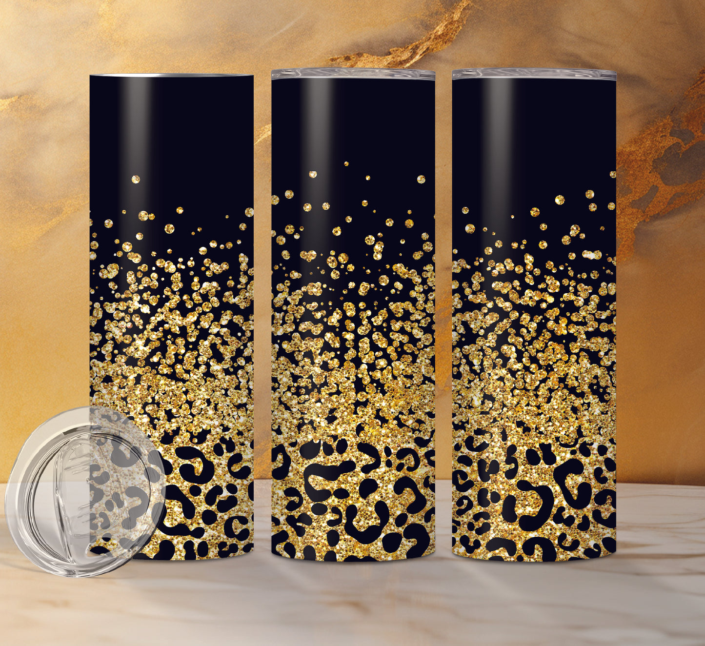 Leopard Print Designs Drink Tumblers, 16 Different Designs