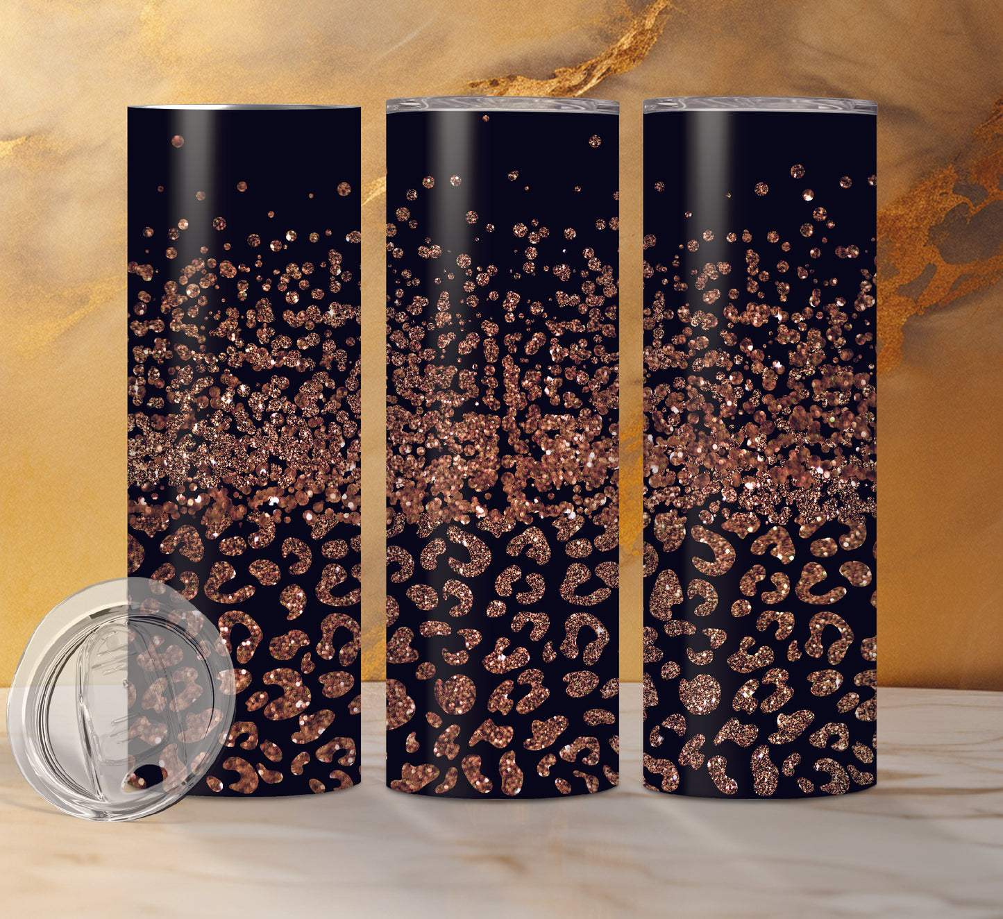 Leopard Print Designs Drink Tumblers, 16 Different Designs