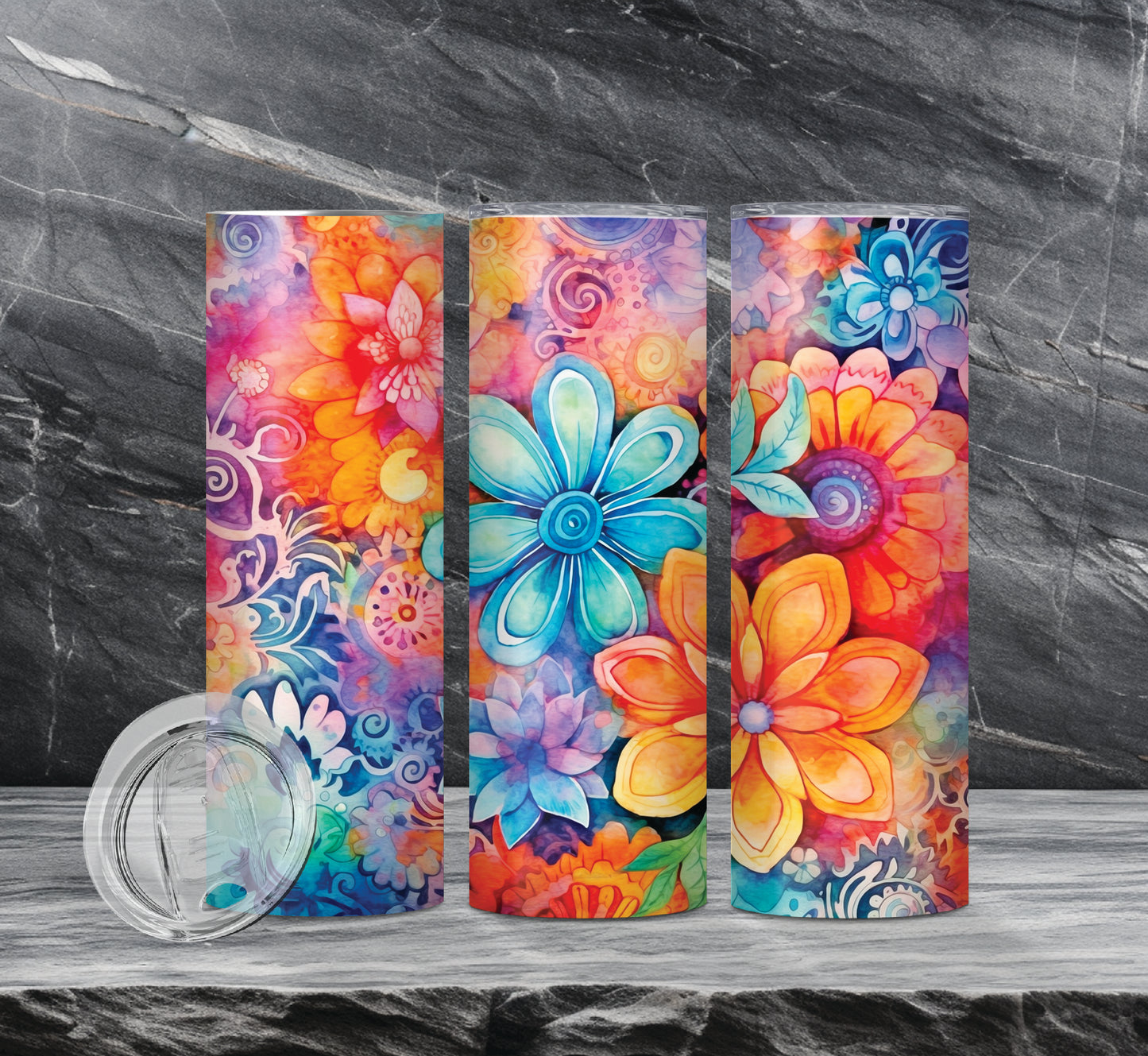 Hippie Peace Drink Tumblers, 10 Different Designs