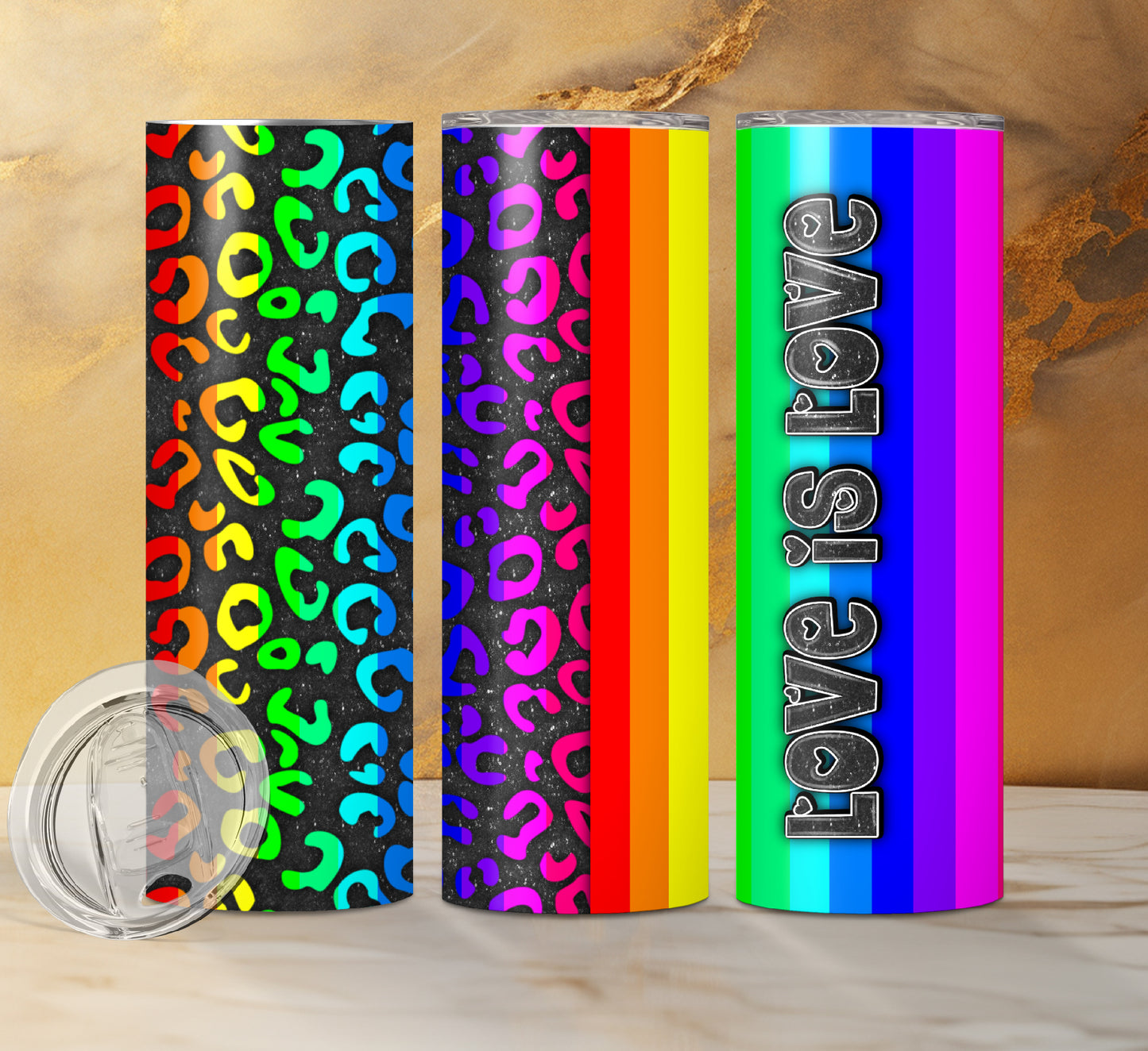 LGBTQIA+ Drink Tumblers, 10 Different Designs