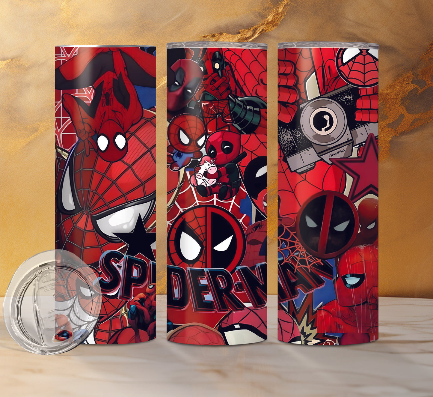 Spiderman Drink Tumblers, 7 Designs