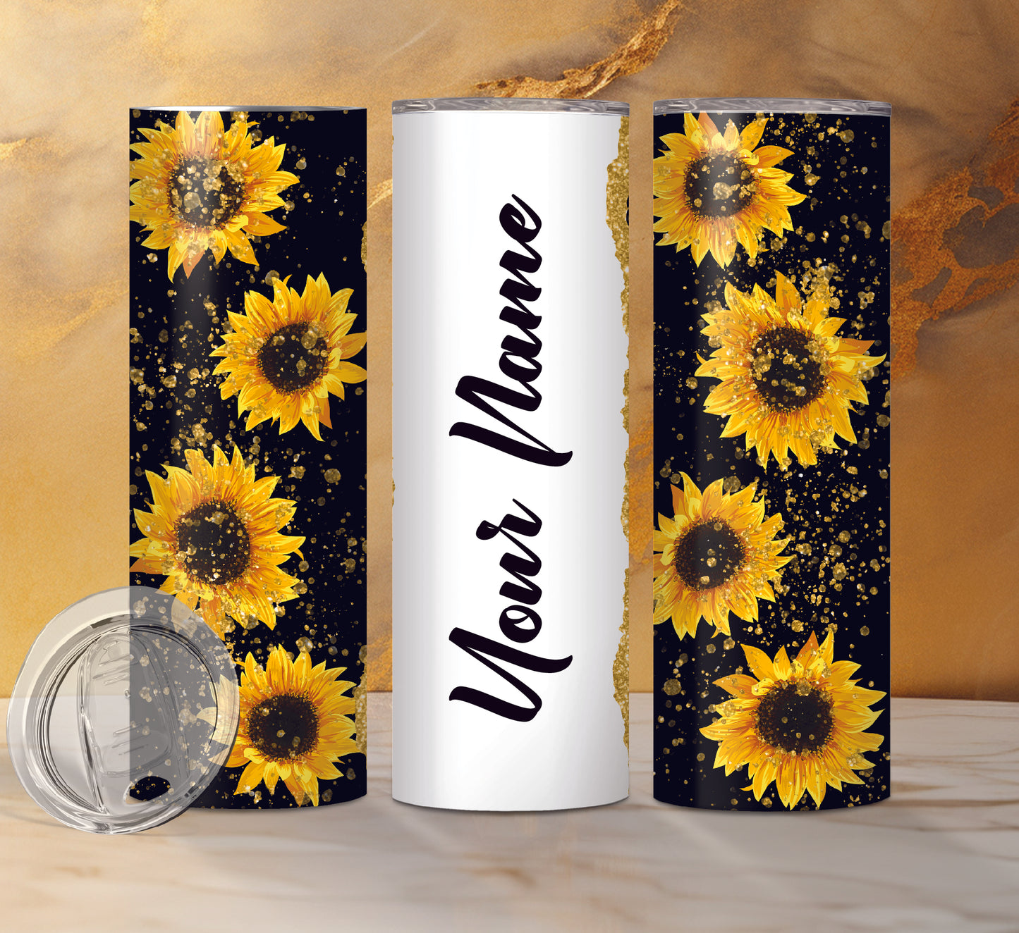 Sunflower Designs Drink Tumblers, 18 Designs