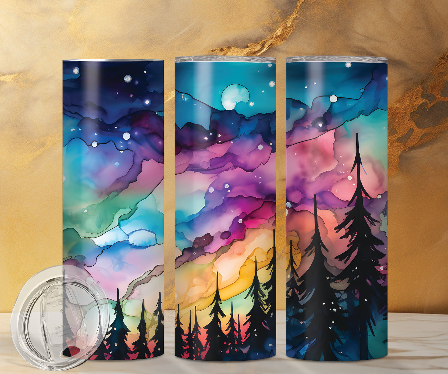Northern Lights Drink Tumblers, 13 Different Designs
