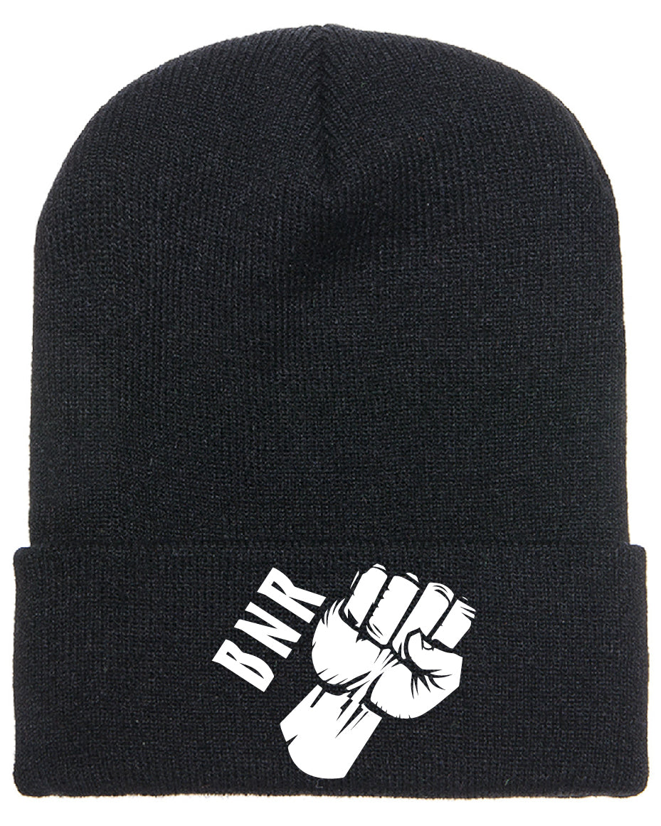 Black Nerd Rises Embroidered Beanie