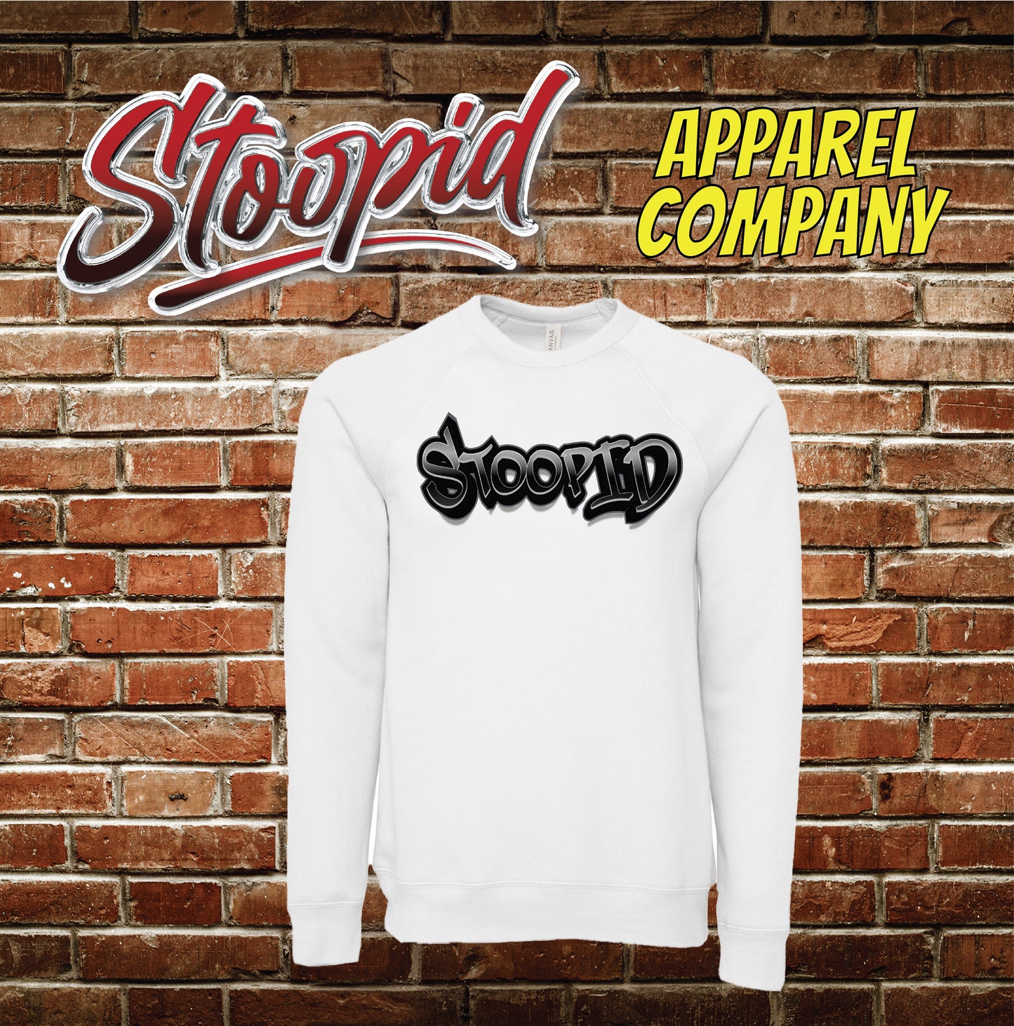 "The Black Graffiti" Stoopid Crew Neck Sweatshirt