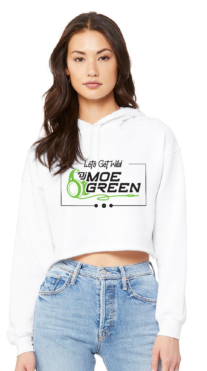 DJ Moe Green Crop Top Hoodie