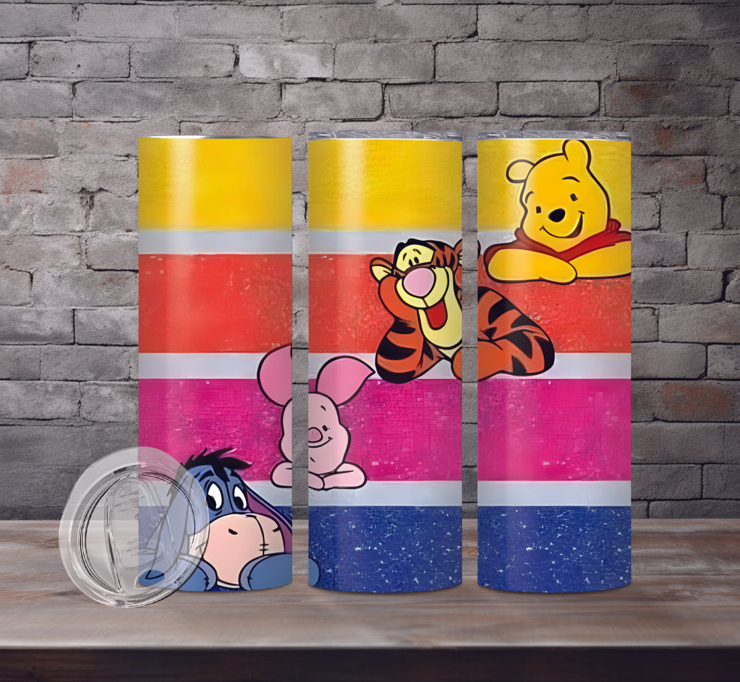 Winnie The Pooh Drink Tumblers, 5 Designs