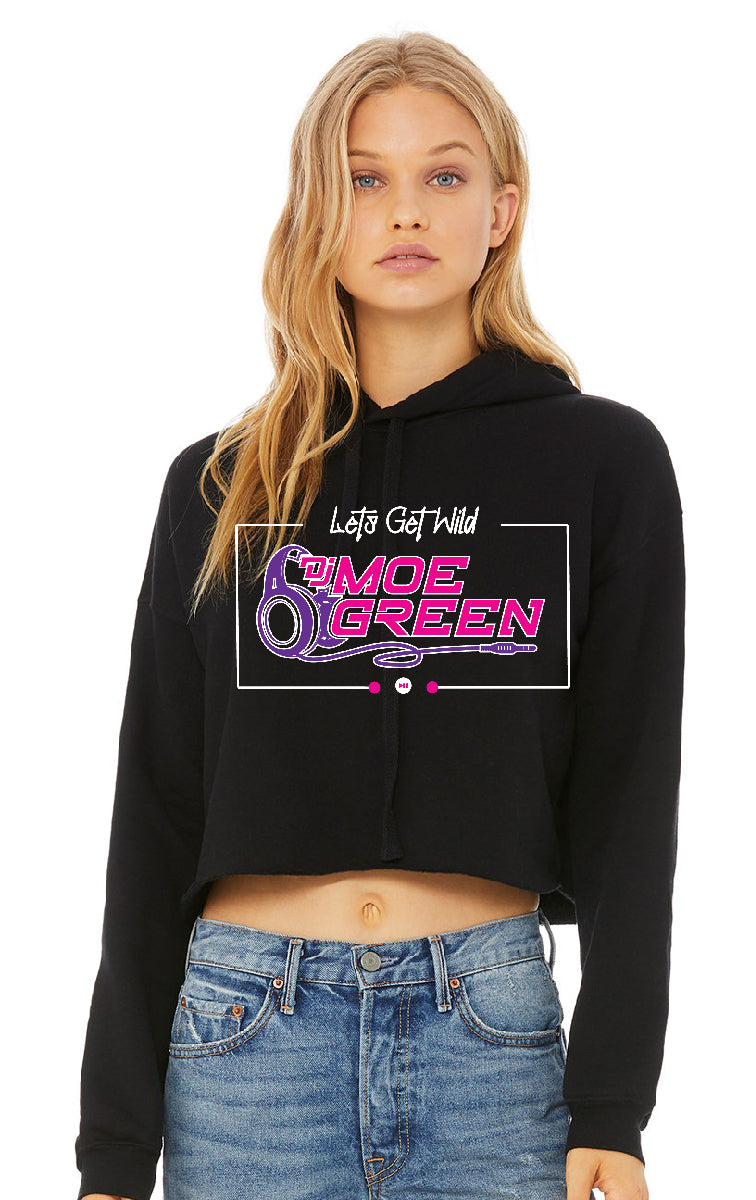 DJ Moe Green Crop Top Hoodie