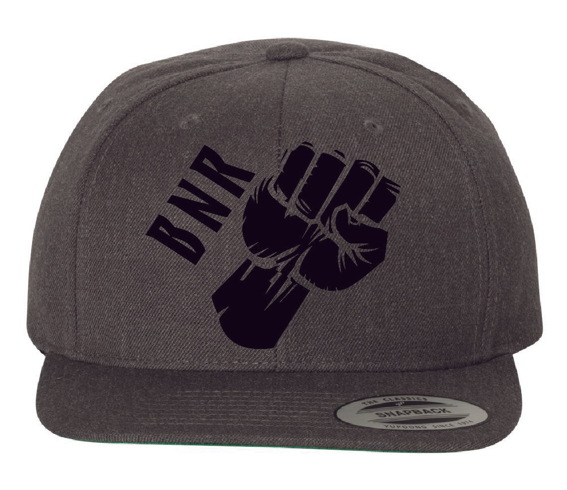 The Rising Fist Embroidered Flat Bill Hat