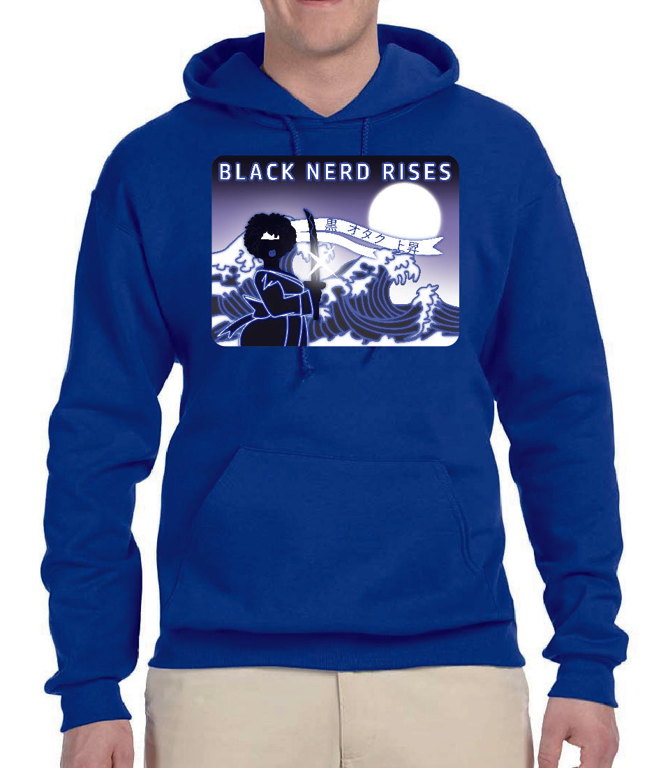 Black Nerd Rises Waves On The Horizon Hoodie