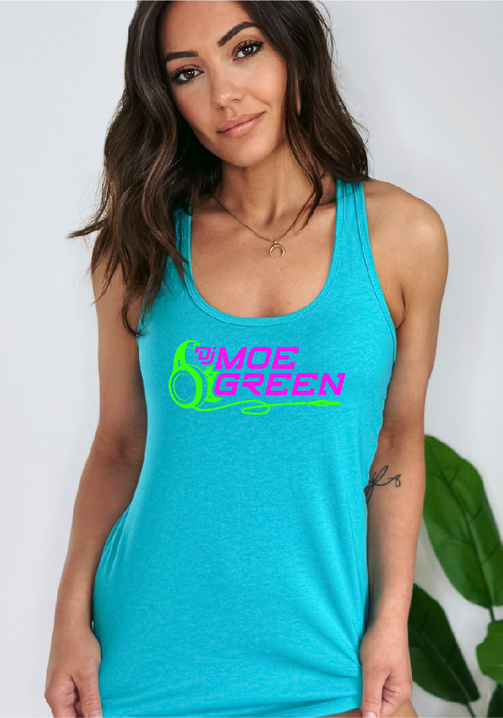 DJ Moe Green Racerback Tank Top - Pick Color and Style