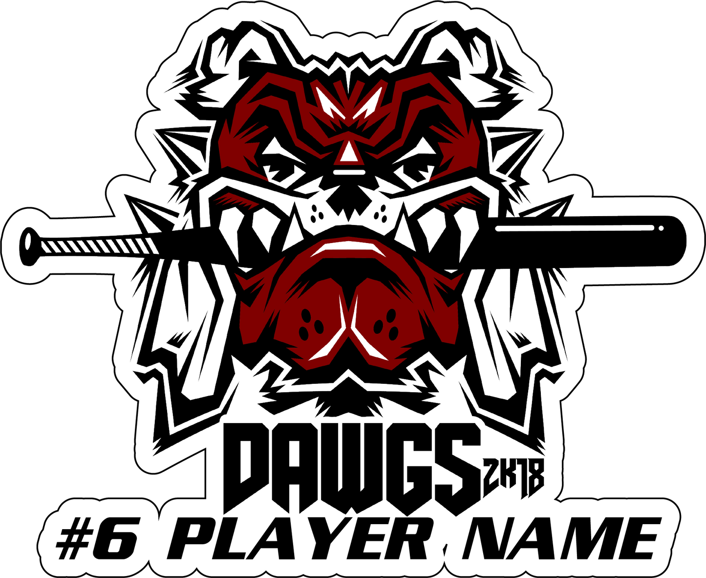 DAWGS 2K18 Personalized Decal