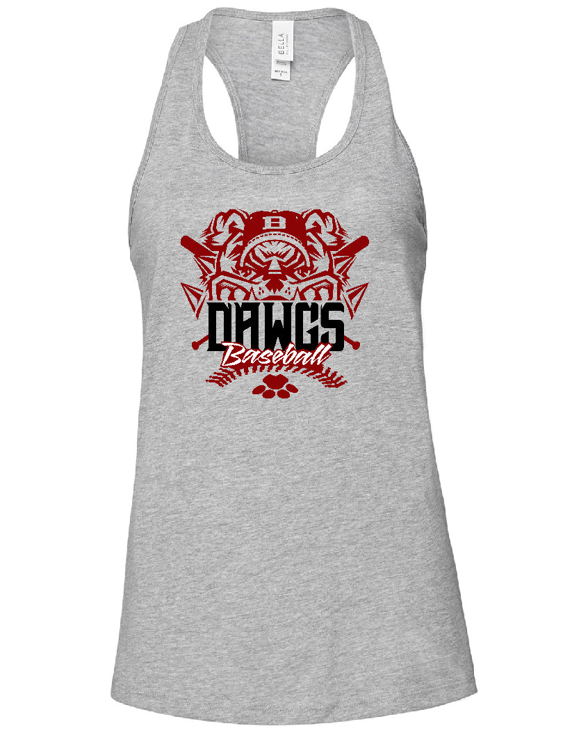 DAWGS 2K18 Female Style Racer Back Tank Top, Pick Color and Design