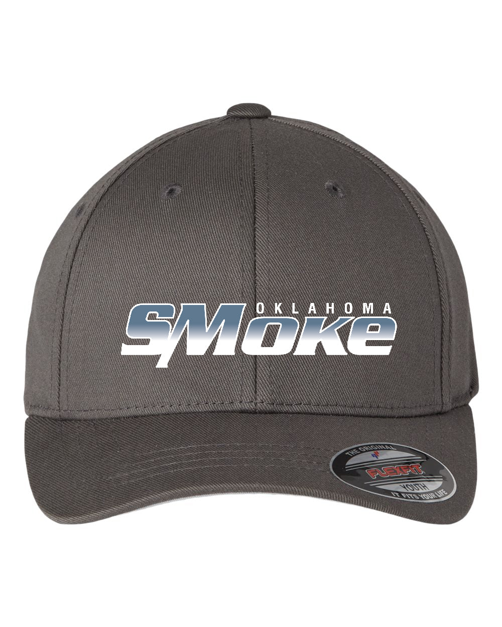 Oklahoma Smoke Embroidered Flex Fit Hat Youth or Adult