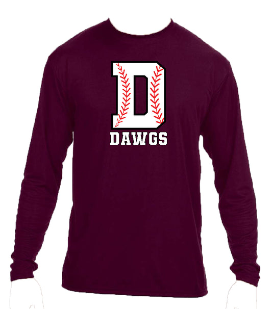 DAWGS 2K18 Long Sleeve Dri Fit Shirt Design 3