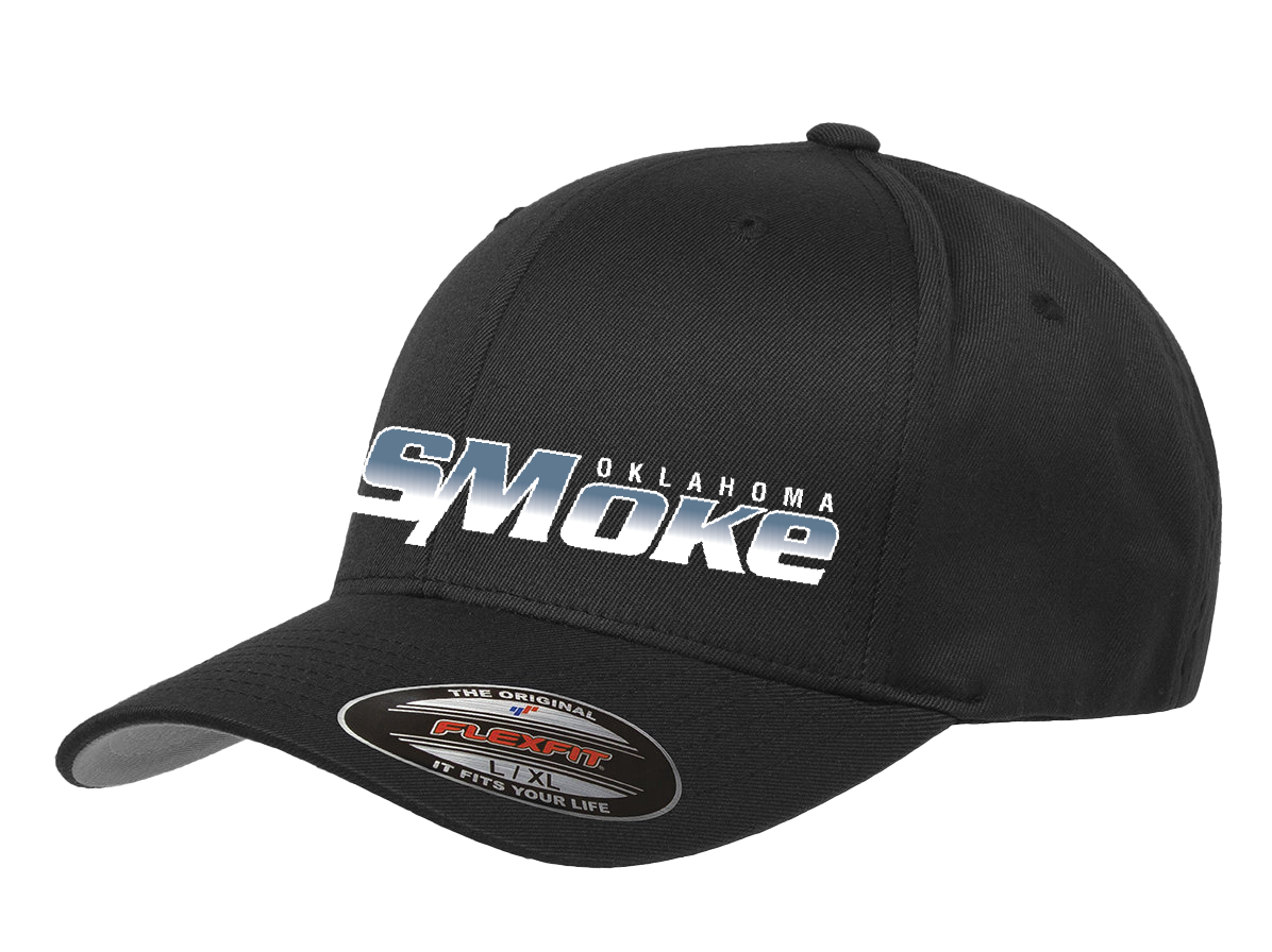 Oklahoma Smoke Embroidered Flex Fit Hat Youth or Adult